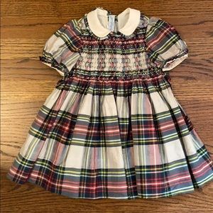 Beautiful D. Porthault size 2 toddler Xmas dress